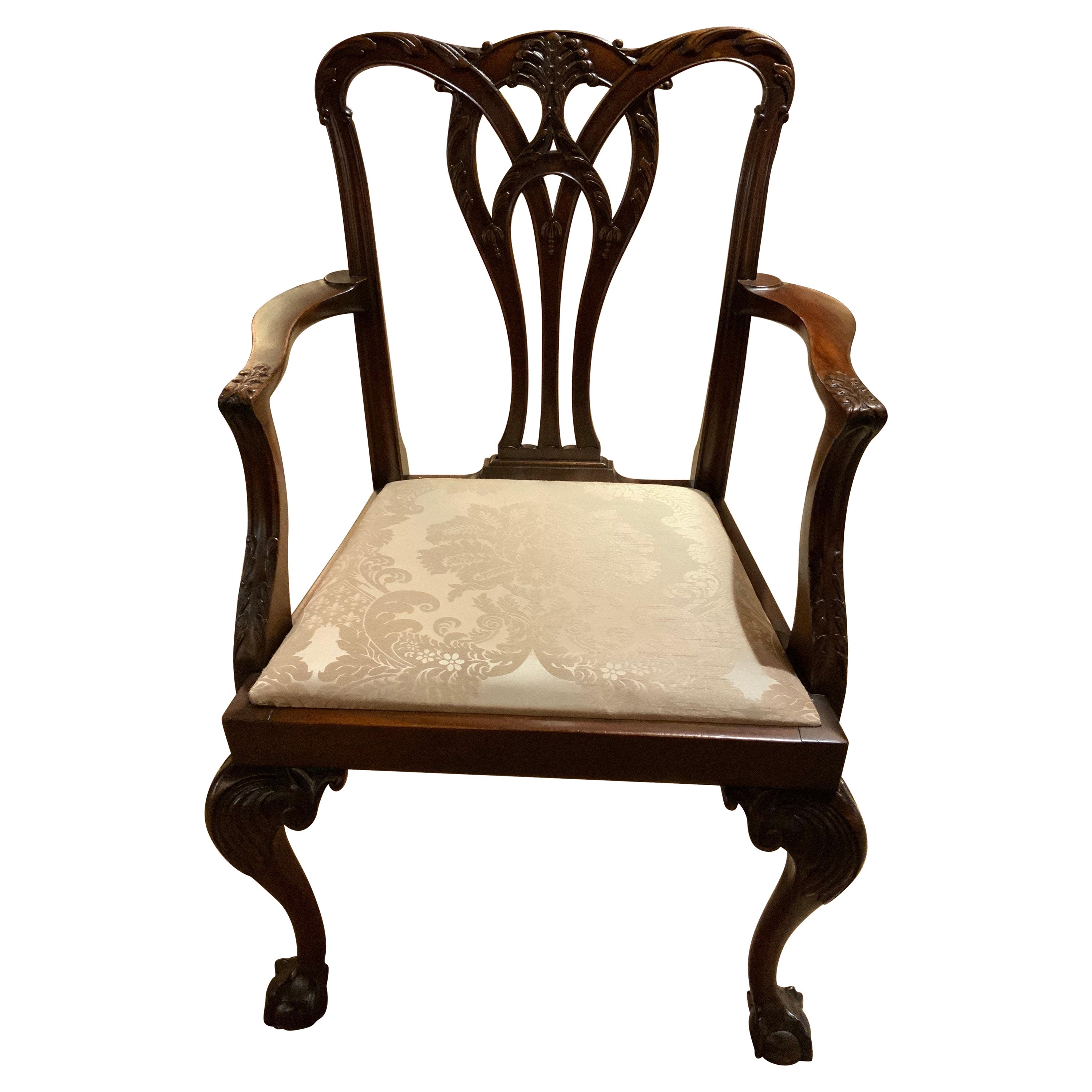 Chippendale style dining chairs. Set of fourteen, 19 th century For Sale