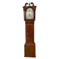 Antique George III Mahogany and Oak Longcase Clock by Hudfon of Nottingham 
