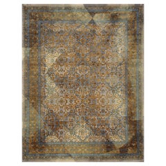 UMBRA Hand Knotted Transitional Rug in Slate Grey & Blue Gold Colours by Hands