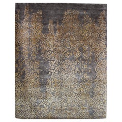 LUCERNE Hand Tufted Contemporary Silk Rug - Gold, Mauve & Beige Colours by Hands