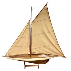 Vintage Wooden Sail Boat 