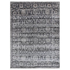 CAMEO Hand Knotted Traditional Silk Rug in Grey & Brown Colours by Hands