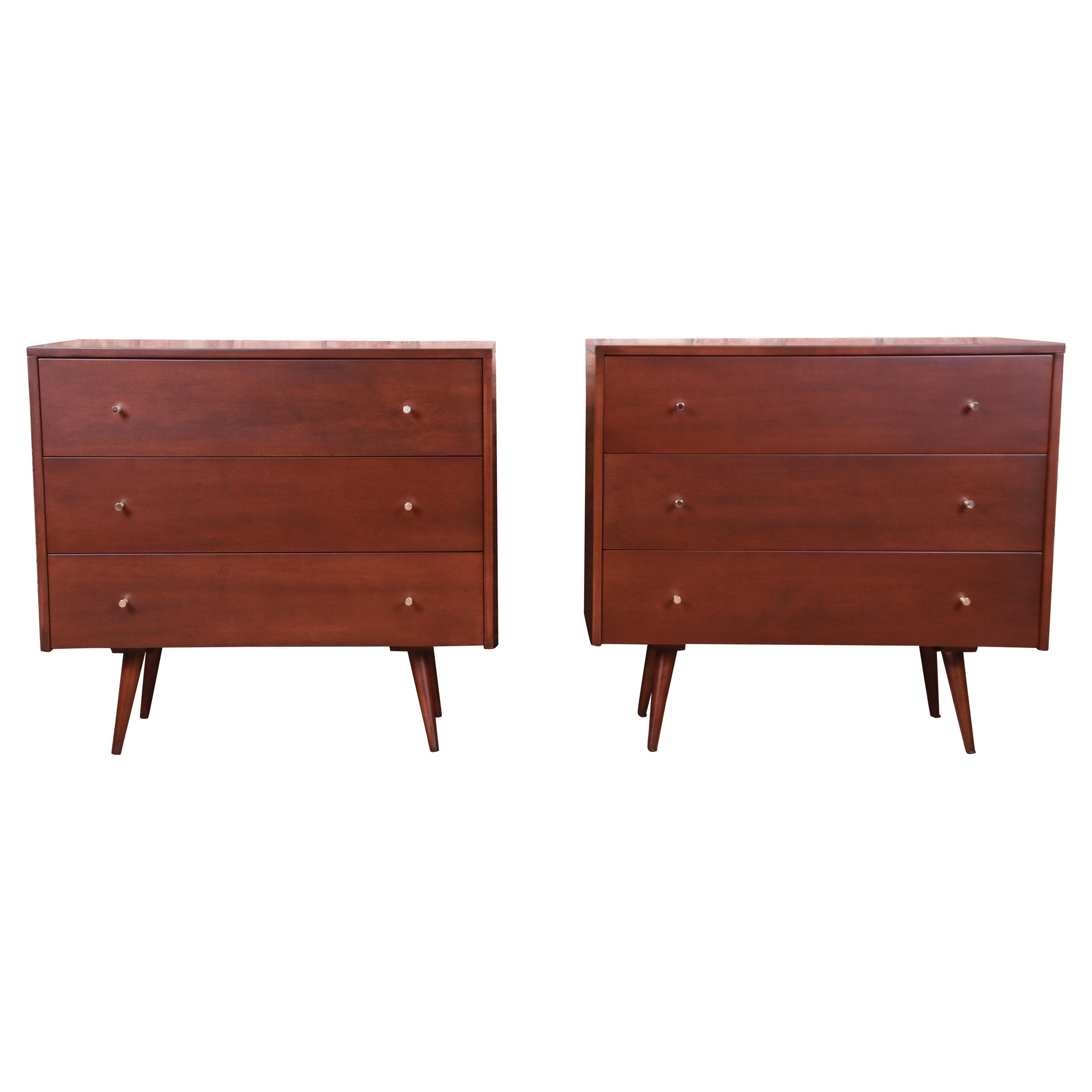Paul McCobb Planner Group Mid-Century Modern Bachelor Chests, Newly Refinished