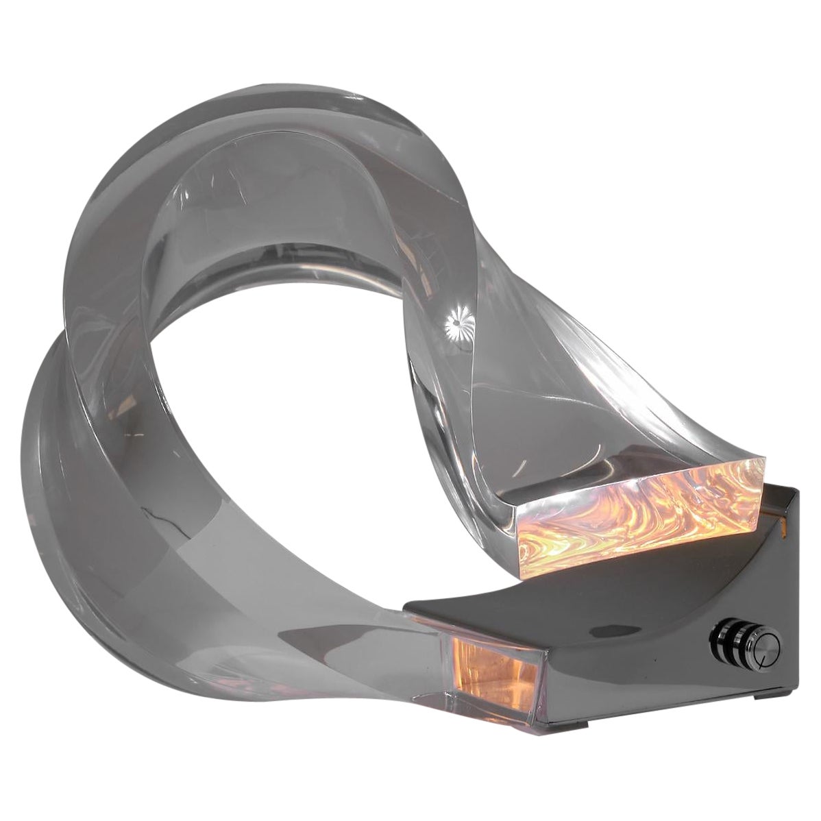Gaetano Missaglia Acrylic Swirl Table Lamp