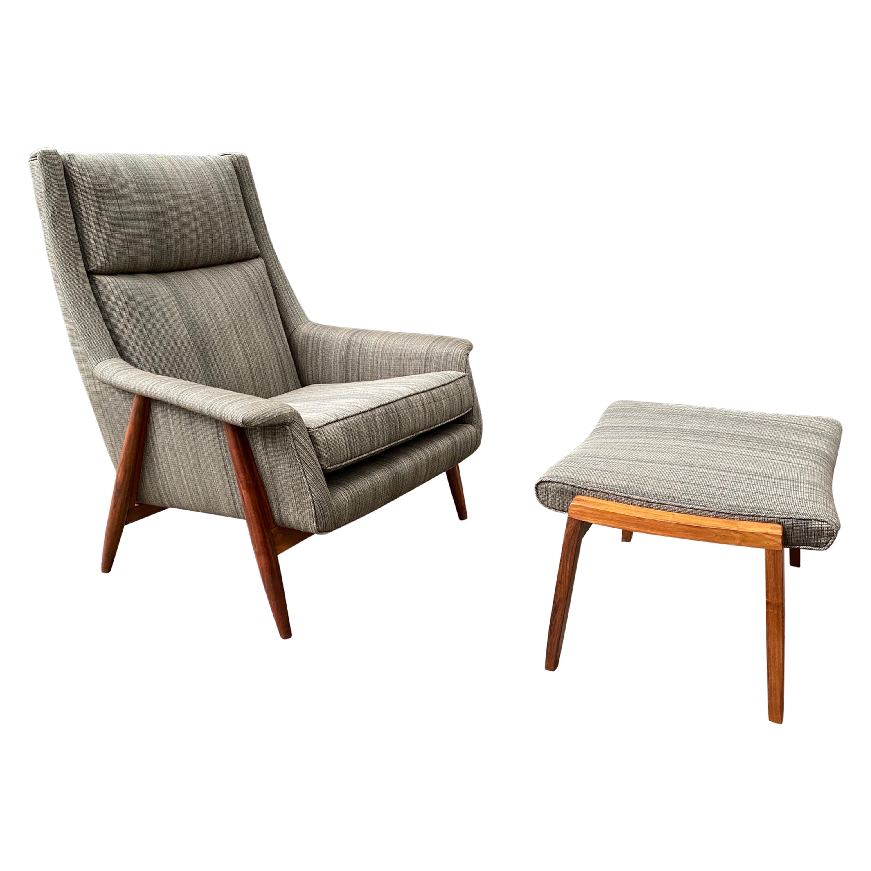Milo Baughman Lounge Chair and Ottoman for Thayer Coggin