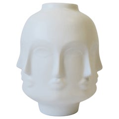 Vase de sculpture visage