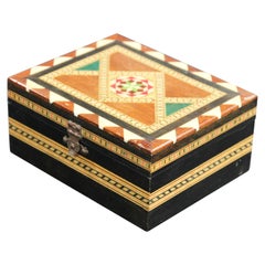 Vintage Inlaid Marquetry Trinket Box from Spain by Victor Molero