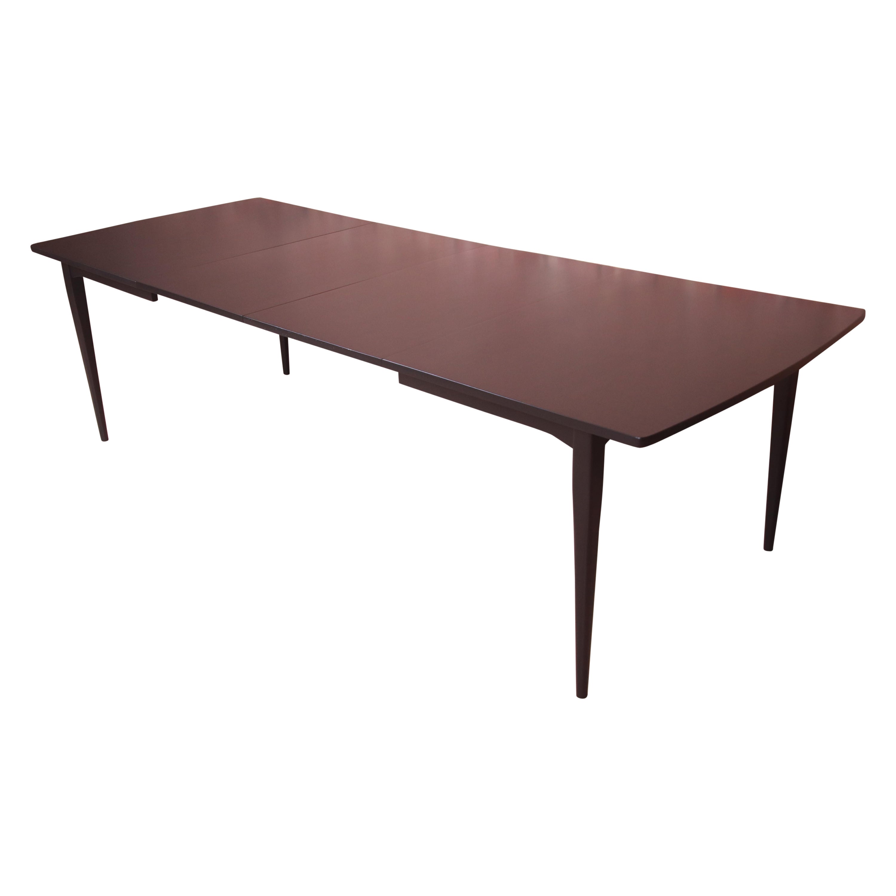 Kipp Stewart for Drexel Declaration Black Lacquered Dining Table, Refinished