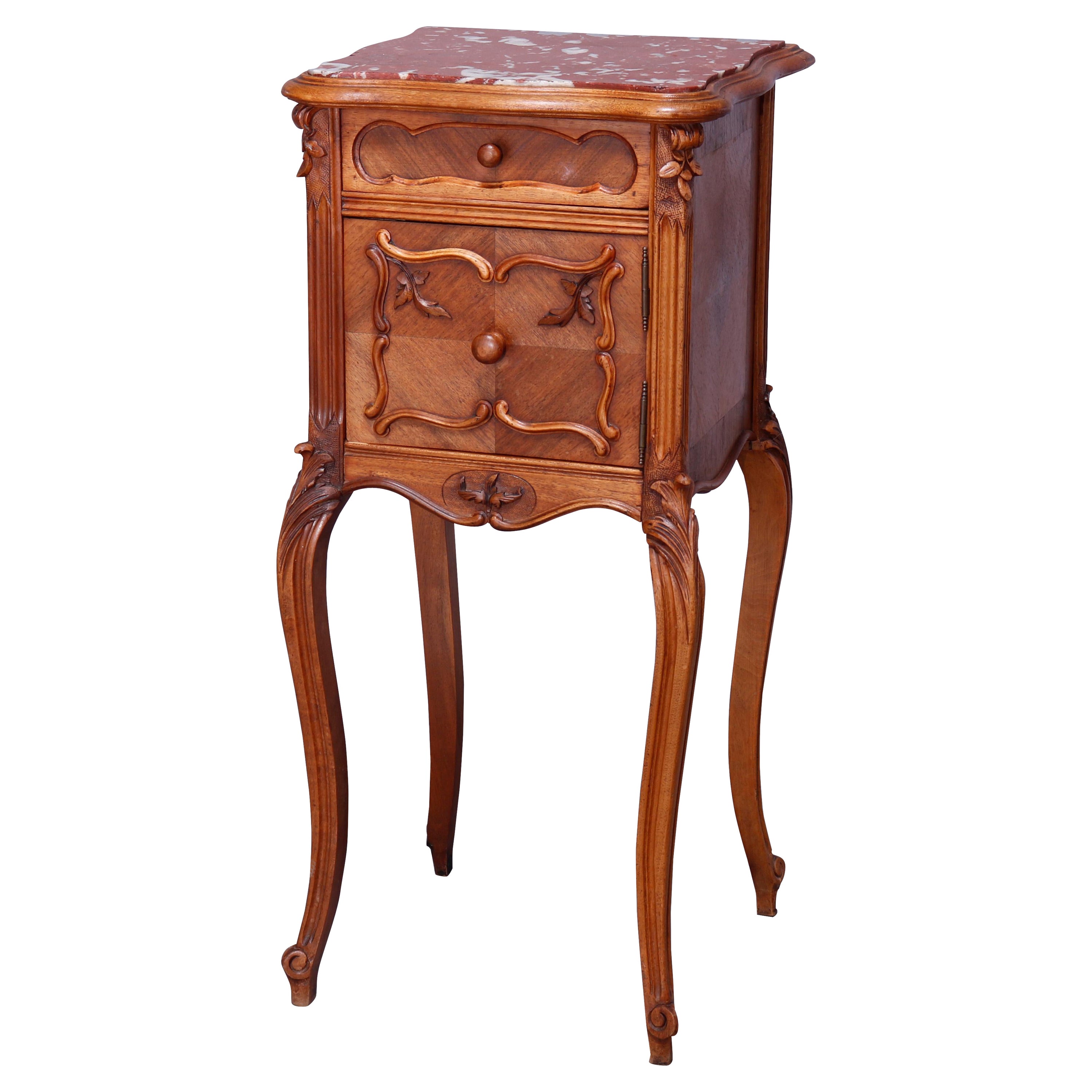 Antique French, Louis XV Style Mahogany Glass Top Kittinger Dressing