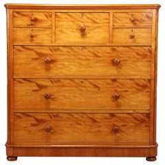 Antique Chest of Drawers in Satin Birch by Maple and Co