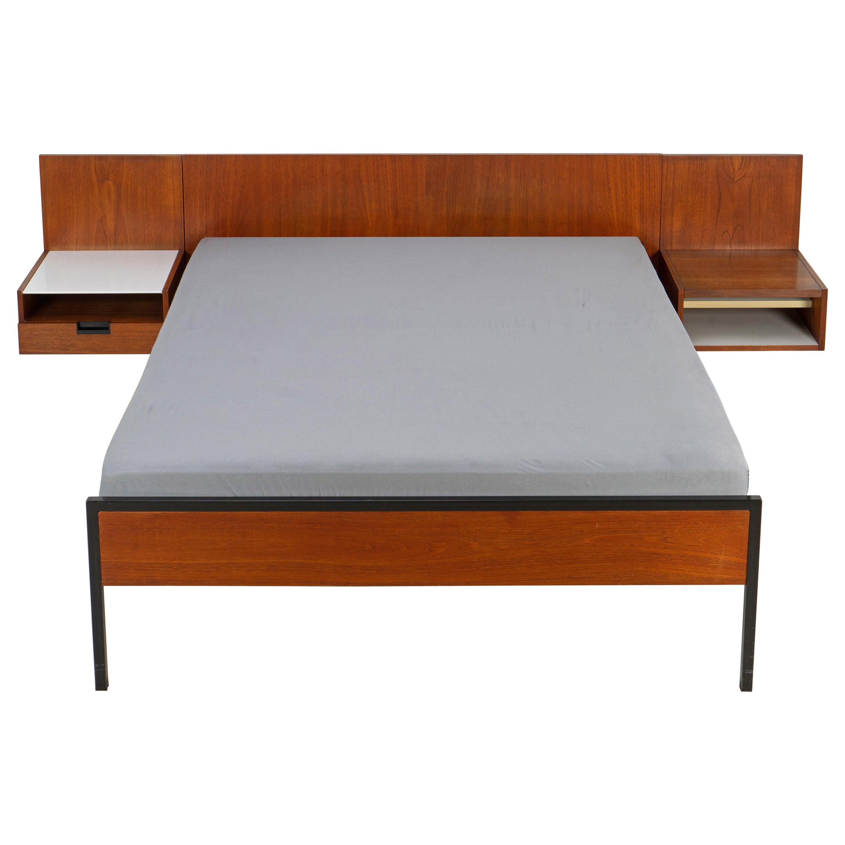 Mid-Century Bed by Cees Braakman "Japanese Series" Pastoe, Teak, 1960s For Sale