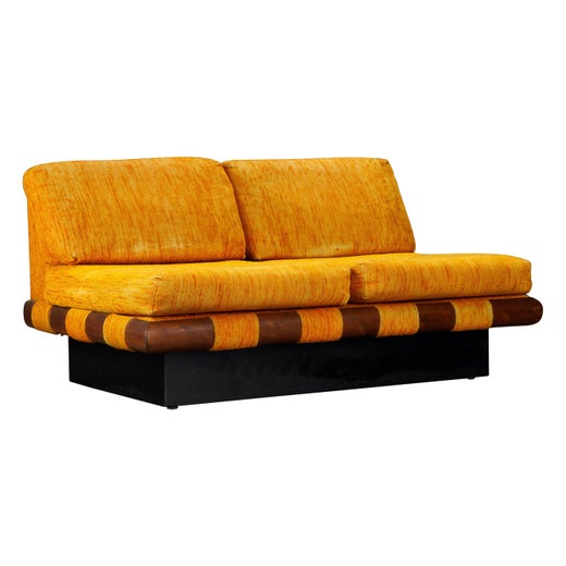 Adrian Pearsall Pit Style Yellow Semi-Circular Sofa 3 Piece Sectional For  Sale at 1stDibs | yellow sectional sofa, adrian pearsall sectional, circular  sofa sectional