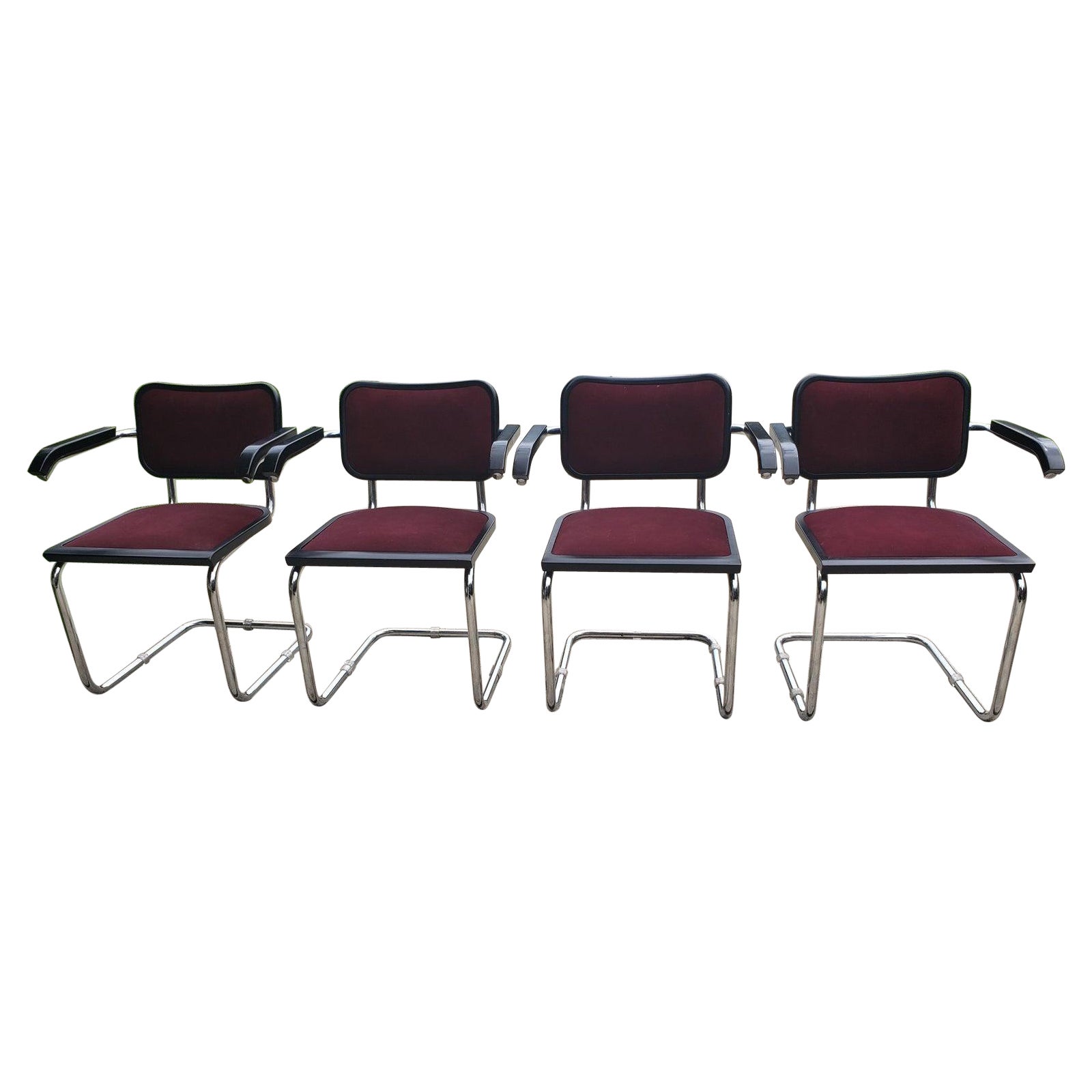 1970s Marcel Breuer Iconic S64 Chairs by Gordon International, a Set of 4 For Sale