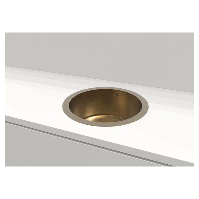 Amoretti Brothers Urbino Drop-in Brushed Brass Bathroom Sink  For Sale