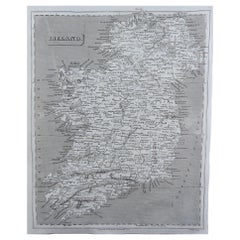 Original Antique Map of Ireland by Thomas Clerk, 1817