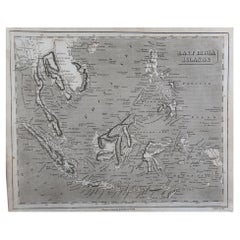 Original Antique Map of South East Asia by Thomas Clerk, 1817