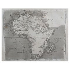 Original Antique Map of Africa By Thomas Clerk, 1817