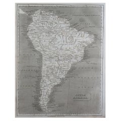 Original Antique Map of South America by Thomas Clerk, 1817