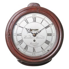 Antique 18th-Century George III Mahogany Eight-Day Silver Dial Clock by T.M London