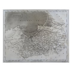 Original Antique Map of Poland by Thomas Clerk, 1817