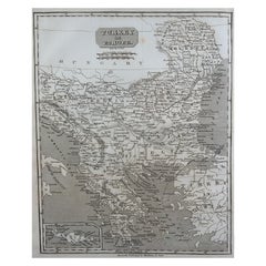 Original Antique Map of Greece by Thomas Clerk, 1817