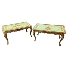 Venetian Hand Painted Low Tables with Classical Scenes