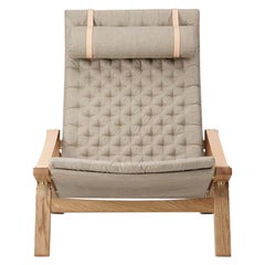 FK10 Plico Chair, Oak Oil or White Oil, Canvas Natural by Fabricius & Kastholm