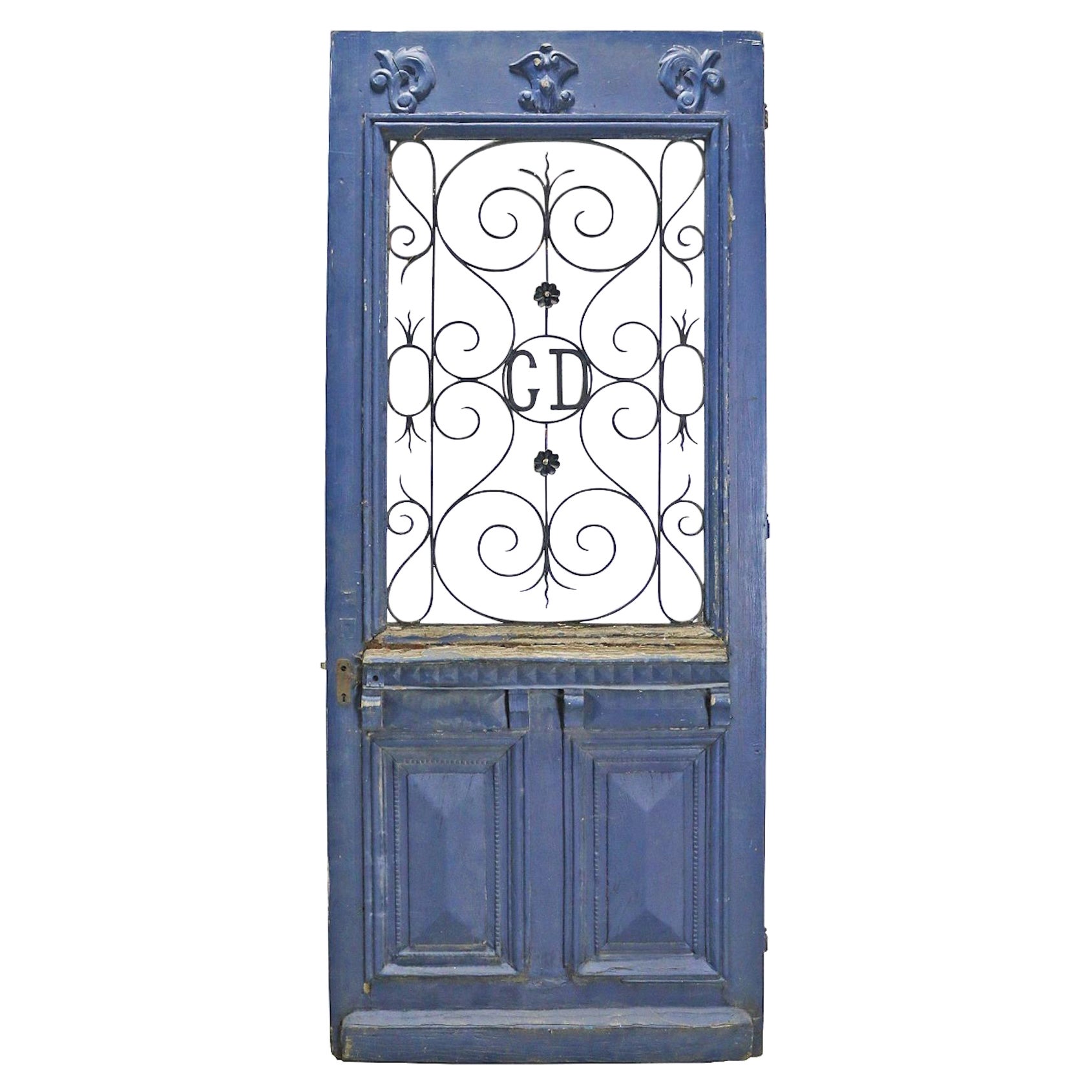 Antique French Oak Exterior Door For Sale