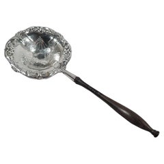 Pretty Antique American Edwardian Sterling Silver Tea Strainer