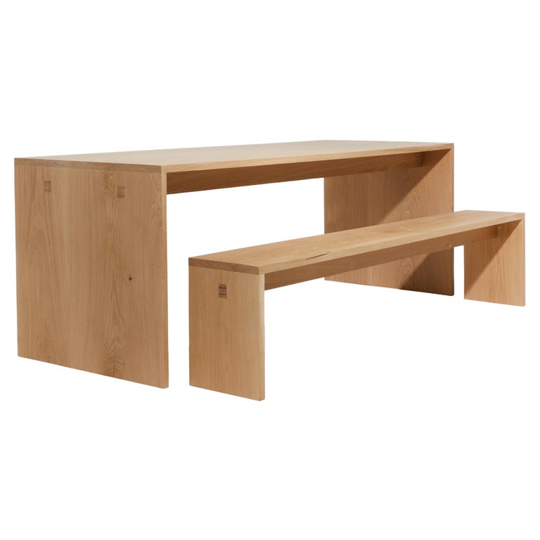 Scandinavian Modern Solid White Oak Dinning Table Hand Made by Stille Home For Sale at 1stDibs
