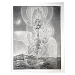 "Spirit of Atlantis and Serpent of Quetzalcoatl," Rare Art Deco Print by Avinoff