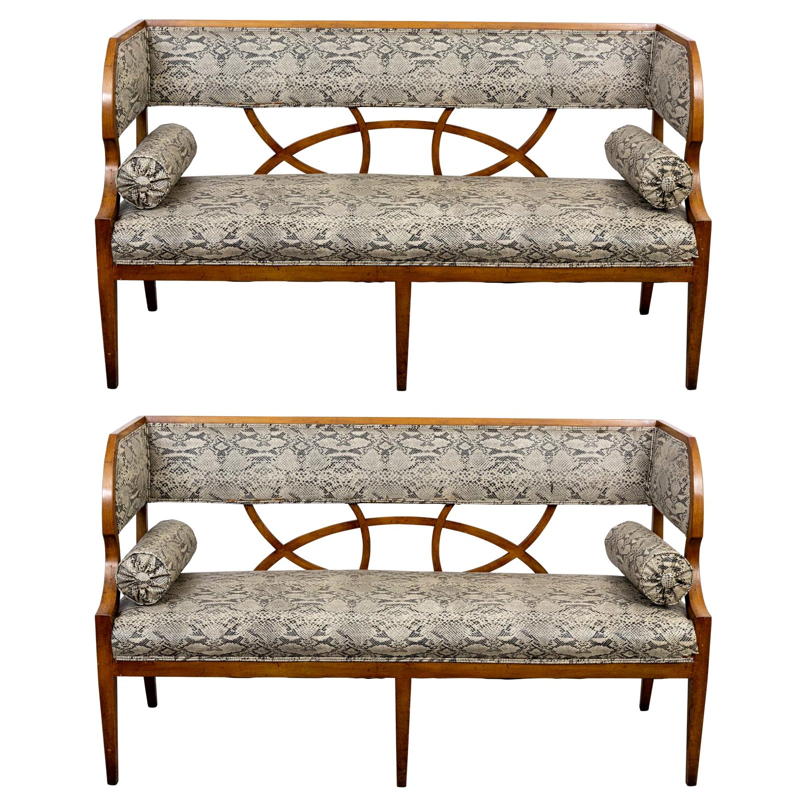 Pair of Highly Stylized Settees