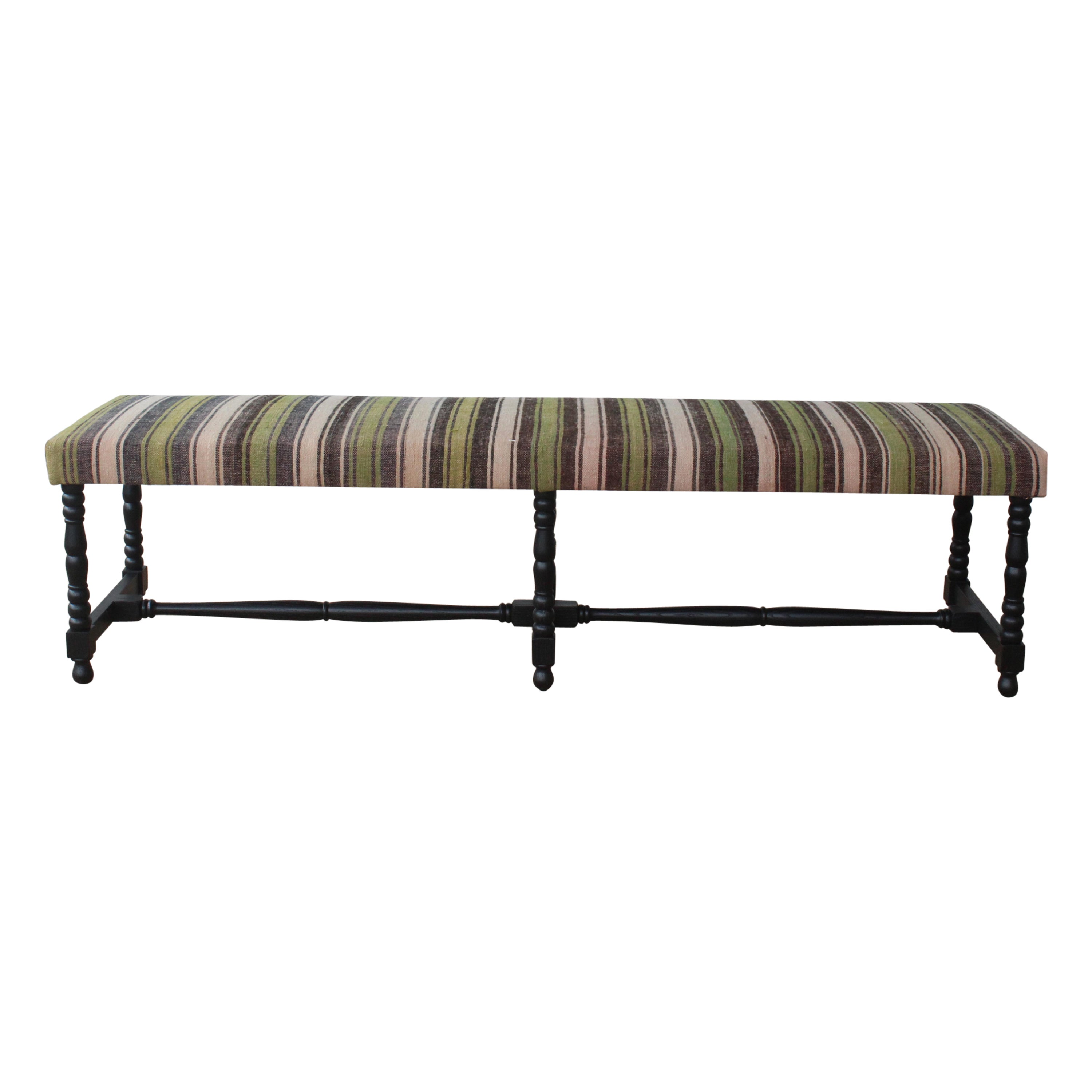 Striped bench on sale