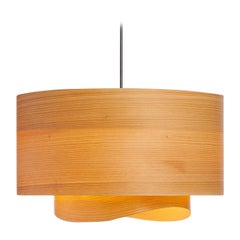 Mid-Century Modern Wood Veneer 17.5" Chandelier Pendant-Limited Edition