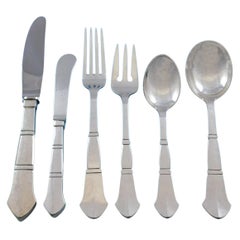 Antik by E. Dragsted Danish Sterling Silver Flatware Set Service Mid Century Mod