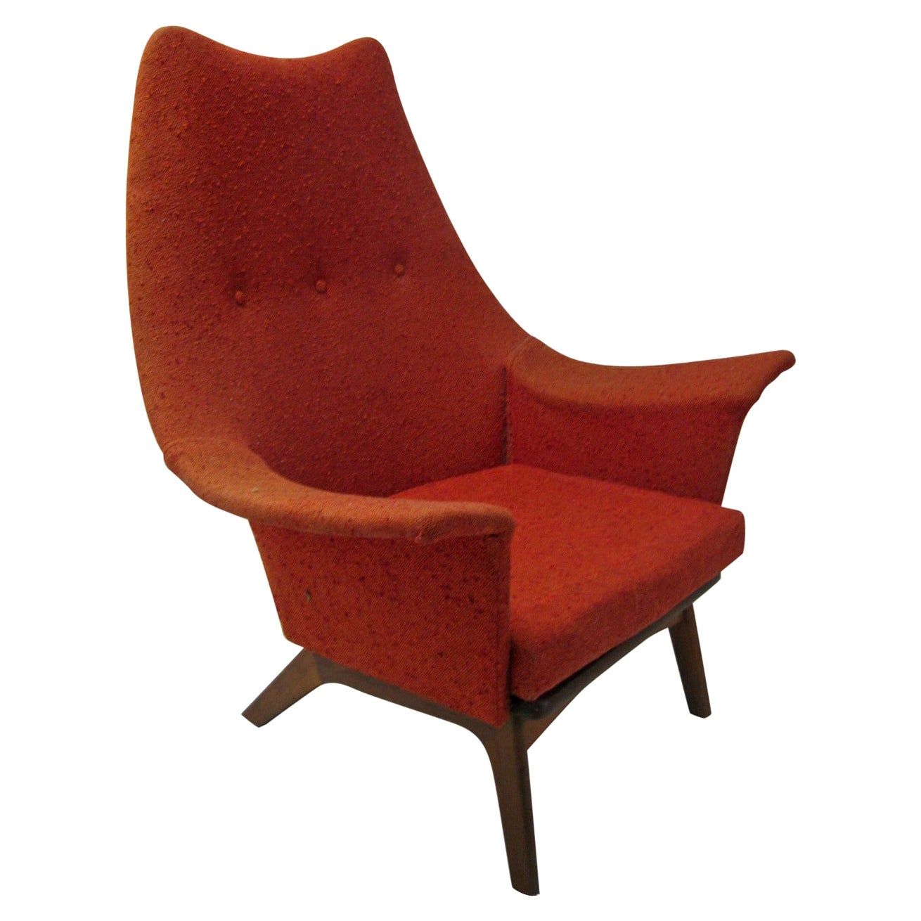 MidCentury Modern Wing Chair by Adrian Pearsall For Sale at 1stDibs