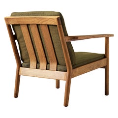 Danish Mid-Century Easy Chair in Solid Oak