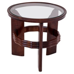 Osvaldo Borsani Side Table Italian Walnut and Glass