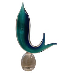 Mid Century Murano Glass Sculpture Fish by Vincenzo Nason Italian Design, 1960s