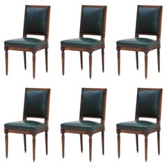 Set of Six Louis XVI Dining Chairs, C1950, France