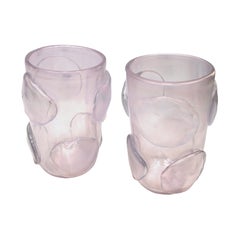 Pair of Mid-Century Modern Costantini Murano Glass Italian Vases