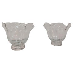 Midcentury Vases Blown Murano Glass Maestri Muranesi Italy 1950s Set of 2