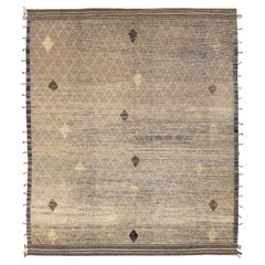 The Moderns Brown Moroccan Style Handmade Diamond Pattern Oversize Wool Rug (tapis de laine surdimensionné)