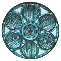 Vintage Mid-Century Ceramic Oyster Plate Robert Picault Vallauris 
