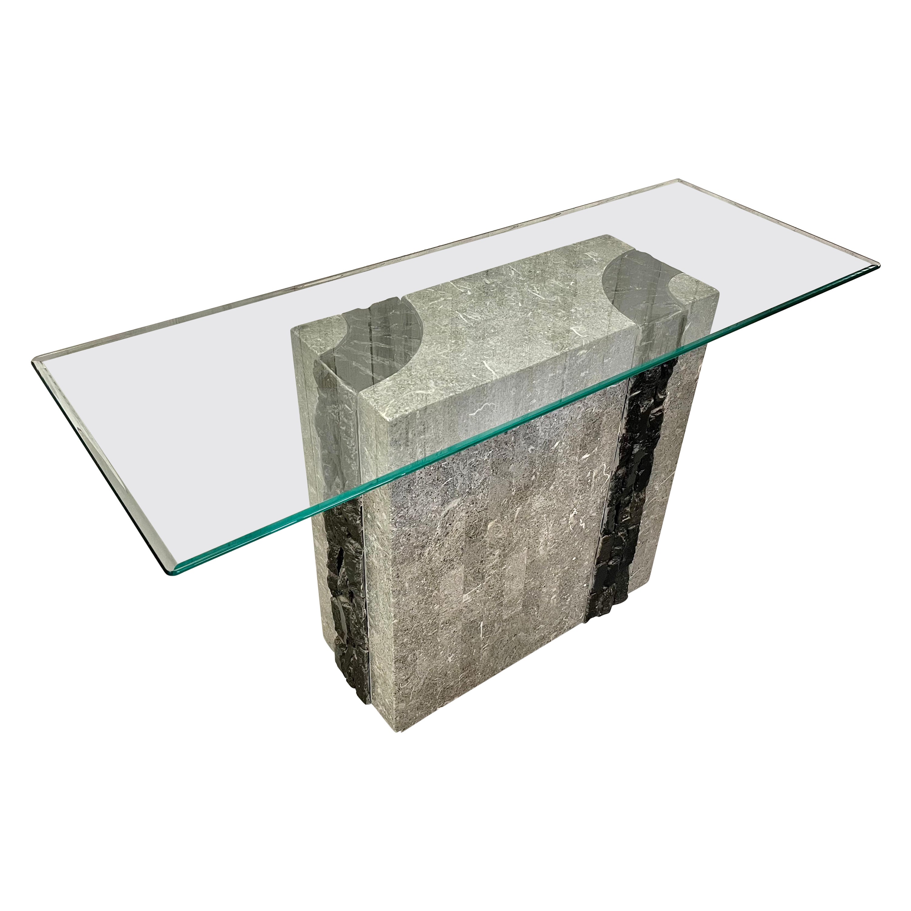 Tessellated Stone Console For Sale