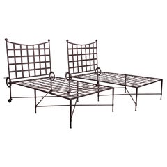Pair of Outdoor Chaises by Mario Papperzini for Salterini