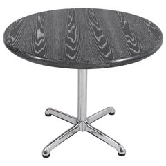 Vintage Steelcase Cerused Oak and Chrome Table