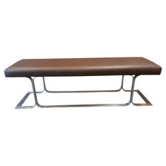Leatherette Benches in the Style of Erwin and Estelle Laverne MCM Post-Modern