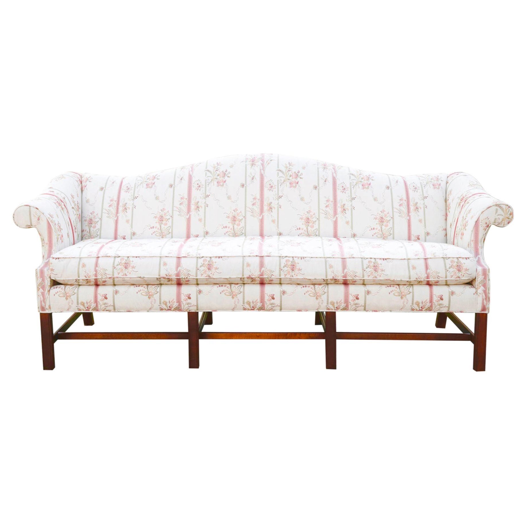 Chippendale Style Camel Back Sofa by Baker Furniture