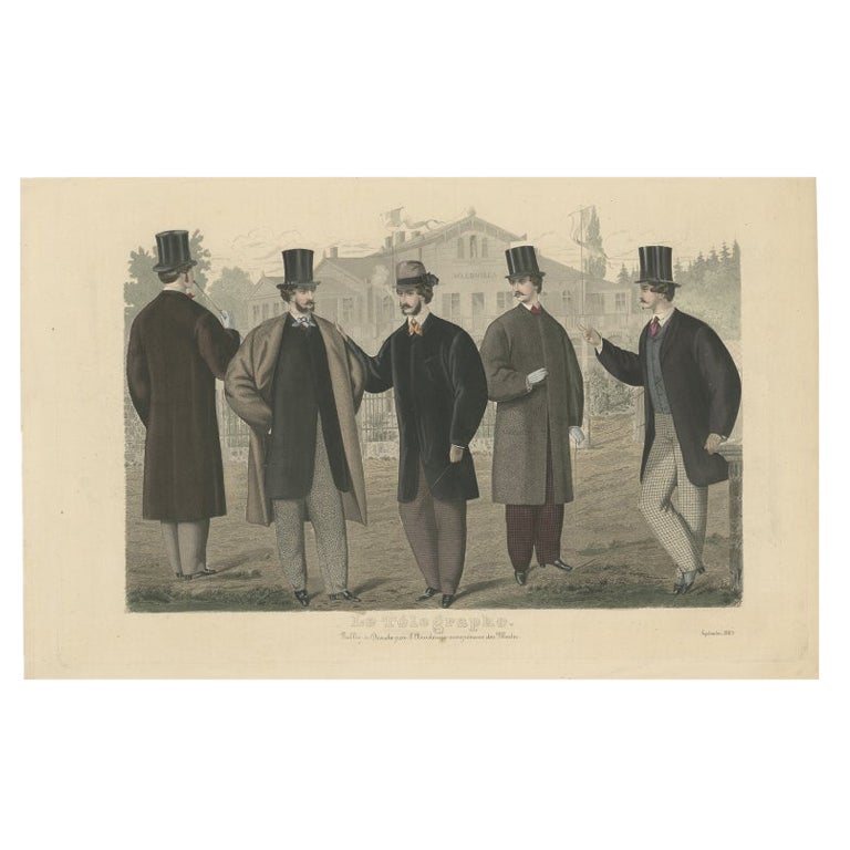 Antiker Modedruck September, 1864